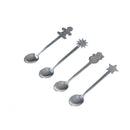 4X Christmas Stainless Steel Coffee Spoons Tea Spoons Dessert Snack Teaspoon FT