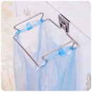 Stainless Steel Trash Bag Shelf Storage Multifunctional Kitchen Hanging Rac O4O6