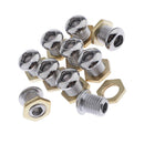 10 Pcs Solid Zinc Alloy Drum Air Vent with Gasket and Washer 1/2 inch