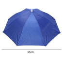 Anti-Rain Elastic Band Head Umbrella Hat Outdoor Sunscreen Tool(Royal Blue)