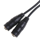 3.5mm Audio Aux Cable Stereo Extension Headphone Splitter Cord Male to 2x FeSEAU