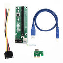 USB 3.0 PCI-E Express 1x to16x Extender Riser Card Adapter SATA Power Cable New