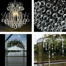 20pcs Hanging Clear Crystal Ball Prisms Faceted Pendant Sphere Decor New 20mm