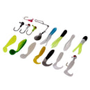 62Pcs Fishing Tackle Lures Soft Baits Silicone Fishing Bait Carp Accessory