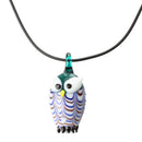 Owl Animal Lampwork Glass Necklace Pendant Earrings Set