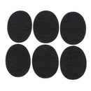 6pcs/Pack Denim Fabric Patches Oval Shape Clothes Pants Jeans Patches Black