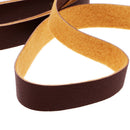 2Pcs 10 Meters Long DIY Crafts Leather Strap for Belt 15mm Wide Beige Brown