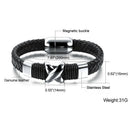 Fashion Rope China Men Bracelet Stainless Steel Leather X for Men Bracelet