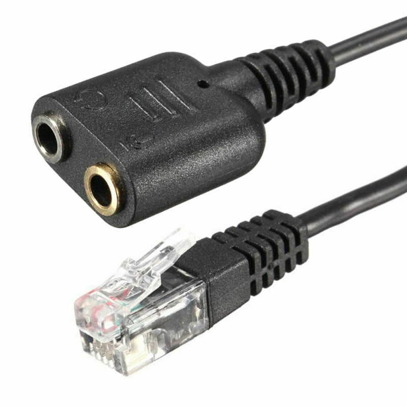 RJ11 to 3.5mm Female Headset/Headphone Adapter Cable Stereo Converter Hot
