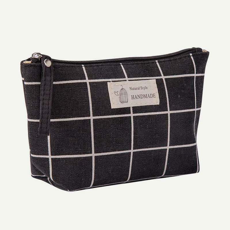 Printed Cosmetic Bag Canvas Purse Zip Makeup Wash Storage Pouch (Style 4) A