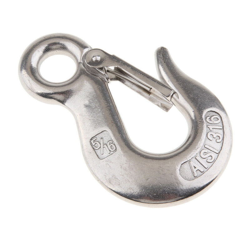 5/16" Clevis Slip Eye Hook with Safety Latch Towing Chain Hooks