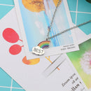 5X(Best Friends Necklace A Pair Enamel Puzzle Rainbow Cloud Pendant Neckla A3P7)