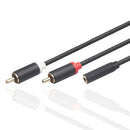 0.4m RCA Cable 2 RCA Male to Female 3.5mm Jack Adapter Audio Cable Cord