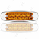 4x Amber 12 LED Slimline Side Marker Slit Lamp Fish-shaped Trailer Car Side F4C8