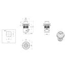 Tubular Cam Lock with Stainless Steel Collar Ring and Chrome Finish