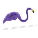 Pack Flamingos Plastic Yard Garden Lawn Grassland Art Ornaments Purple