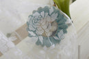 2xFlocking Peony Voile Curtain Panel Window Balcony Tulle Drape Divider 1x2M