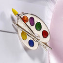 Fashion Brooch Colorful Enamel Artist Palette Pin Corsage Brooch Women Jewe o Gw