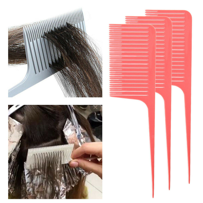 3x ABS Weaving Highlighting Foiling Hair Combs for Salon Styling Brush Tool