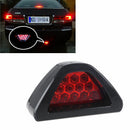 Universal F1 style 12 LED Red Rear Tail Third Brake Stop Light Safety Fog Lamp
