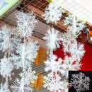 AU!90PCS 11cm White Snowflakes Decorations Christmas Tree Party Charms Ornaments