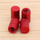 4pcs Red Aluminum Alloy Auto Car Wheel Tyre Tire Valve Dust Stem Air Caps Cover