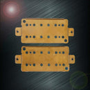 2pcs Brass Humbucker Pickup Baseplates for Electric Guitar (50mm+52mm)