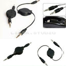 Black Retract 3.5mm AUX Auxiliary Cable Cord for Tablet Android Phone M ZIT