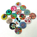 Pack of 100 Mixed Wooden Buttons in Bulk Landscape Buttons for Crafts Button