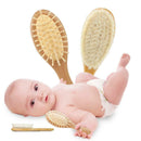2pcs Baby Care Wooden Bathbrush Soft Hair Comb Head Massage for Boys Girls
