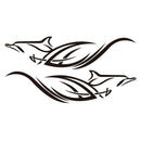 1 Pair Vinyl Car Stickers Dolphin Totem Auto Body Decals Styling Accessory