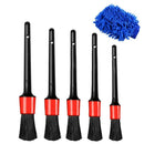 Detail Brush (Set Of 6), Auto Detailing Brush Set With A Car Wash Mitt For