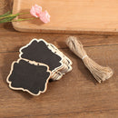 12Pcs/set Hanging Rope Wooden Blackboard Message Black BoardB Ew