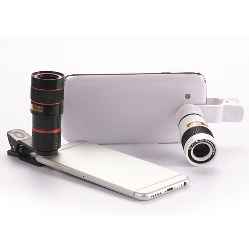 8x Optical Zoom Clip on Camera Lens Phone Telescope For Universal Cell Phone LJ