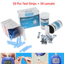 Diabetic Code Blood Glucose Test Strips 50pcs + Test Paper 50pcs Lancets Needl^