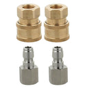 4 Pieces Pressure Washer Quick Connector Easy Connect Fitting (Length: 1.4inch