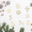 72pcs Christmas Decor Wooden Hanging Ornament Xmas Tree Small Pendant (1)