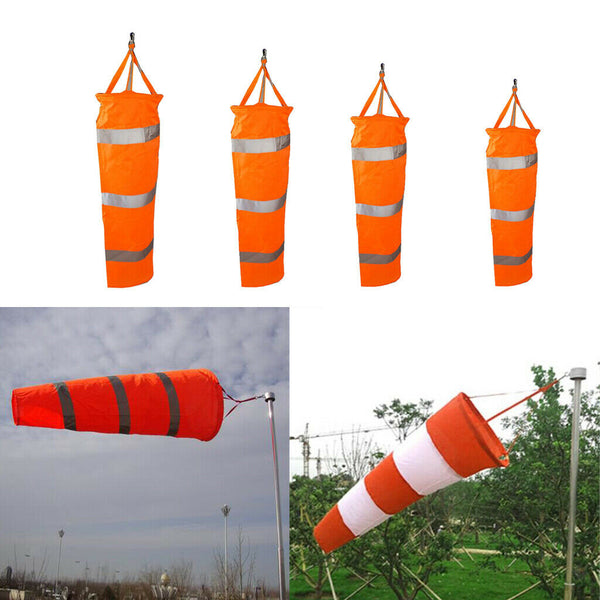 4x 24 30 40 60" Windsock Reflective Outdoor Boat Airport Lawn Windsock Bag Flag