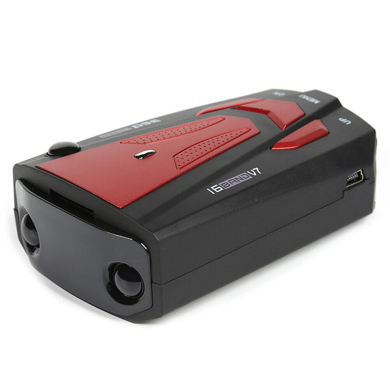 V7 2020 Car Radar Detector English Russian Human Voice Speed Warning (Red)