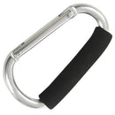 14 cm large D shape aluminum alloy carabiner soft handle shopping hook
