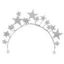 Star Bride Crown Headband Wedding Hair Accessories Bridal Jewelry Wedding D D8W7