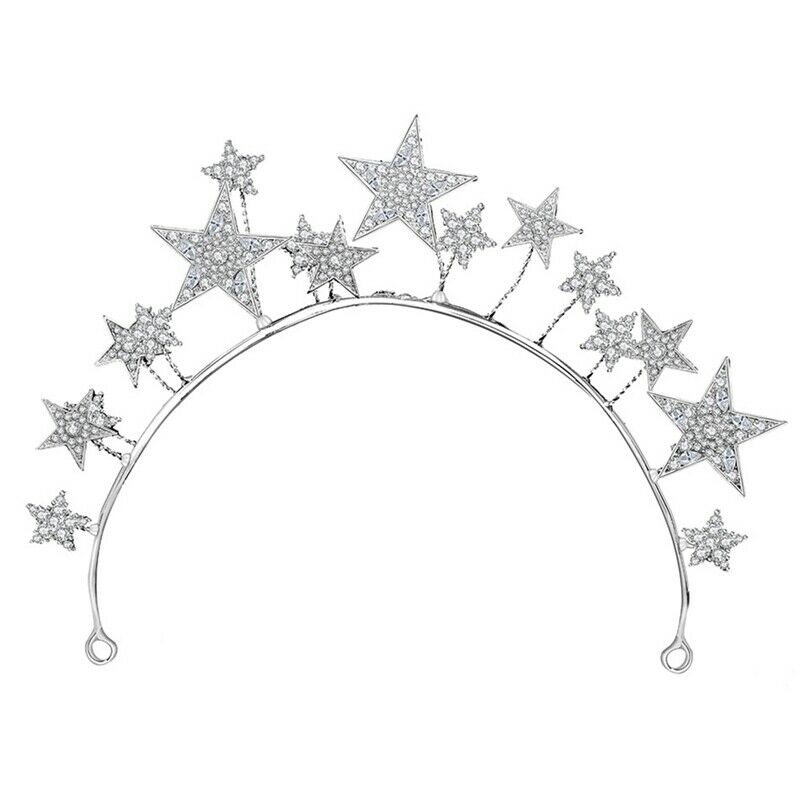 Star Bride Crown Headband Wedding Hair Accessories Bridal Jewelry Wedding D D8W7