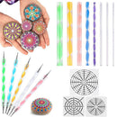 47PCS Mandala Dotting Tools Painting Kit - Rock Dot Paint Stencils Tool Set Art