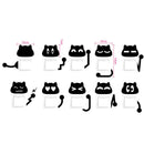 10Pcs/Set DIY Black Cat Wall Switch Stickers Wall Decals