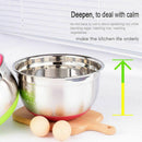 Silicone handle stainless steel non-slip scale mixing bowl salad bowl