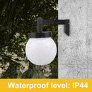 Stairs Yard Waterproof LED Ball Shape Solar Powered Easy Install Wall Light