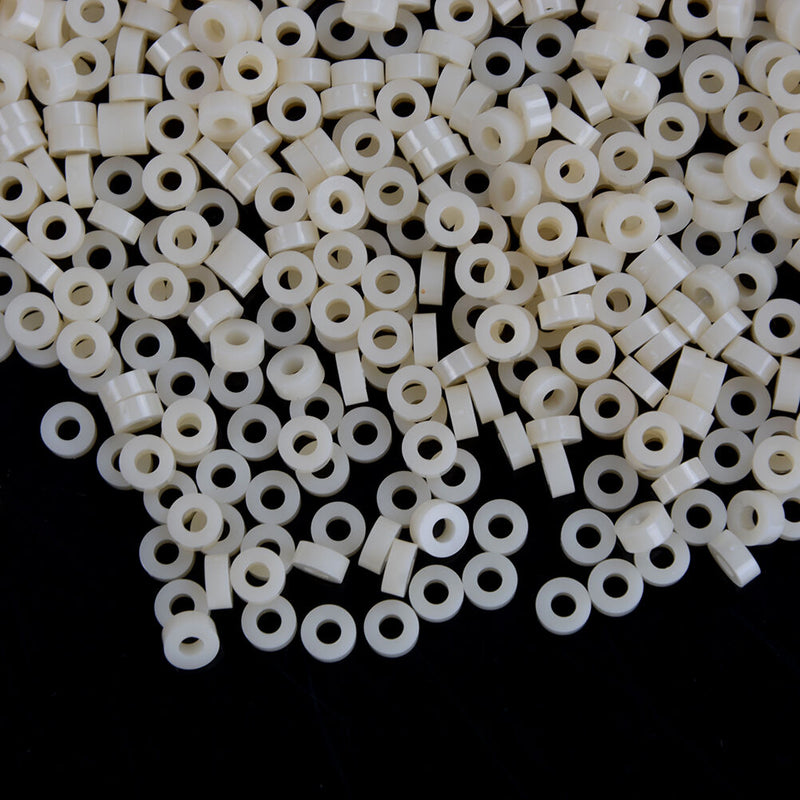 1000pcs Nylon Round Non-Threaded Column Standoff Support Spacer Washer M3x3m Gw