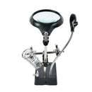 360 Rotation LED Magnifying Glass Soldering Iron Stand Len Magnifier Tool Kit