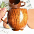 320ml Jujube Wood Milk Beer Mug Coffee Tea Cup With Handle Water Drinking Mug
