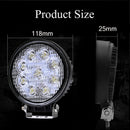 2x 27W Car 12V LED Work Spot Lights Spotlight Lamp 4x4 Van ATV Offroad SUV Truck